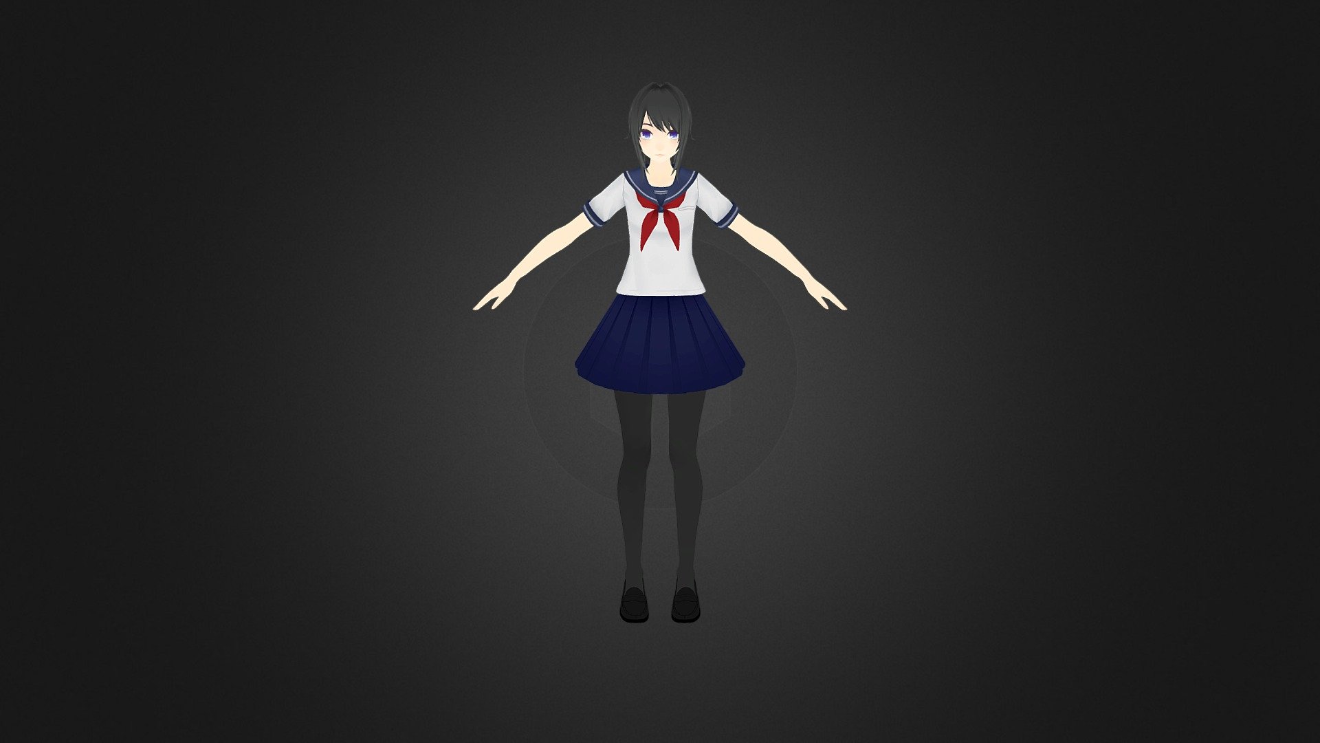 Yandere Chan 3d Model - HD Wallpaper 