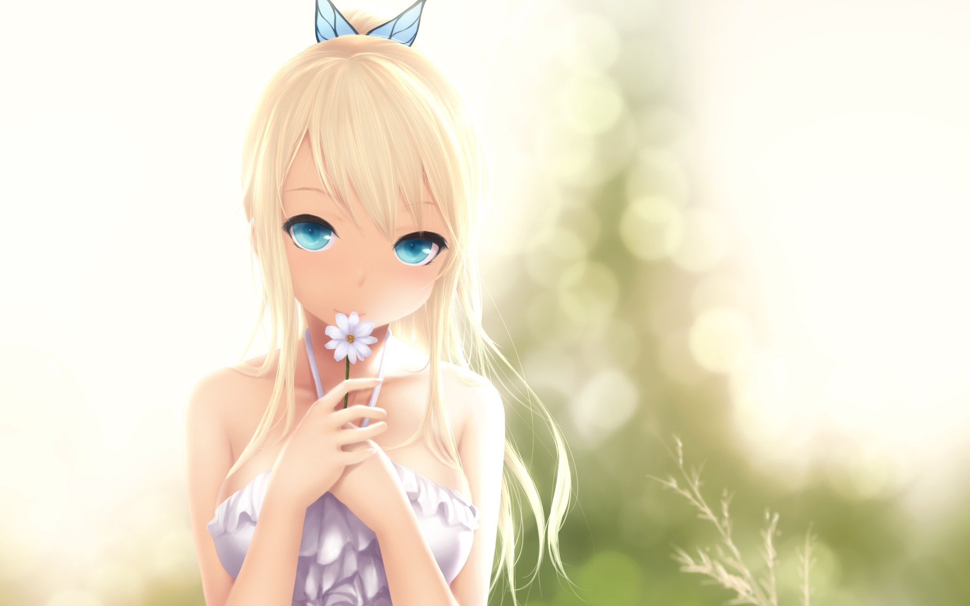 Anime Girls With Blond Hair And Blue Eyes 1920x1200 Wallpaper 