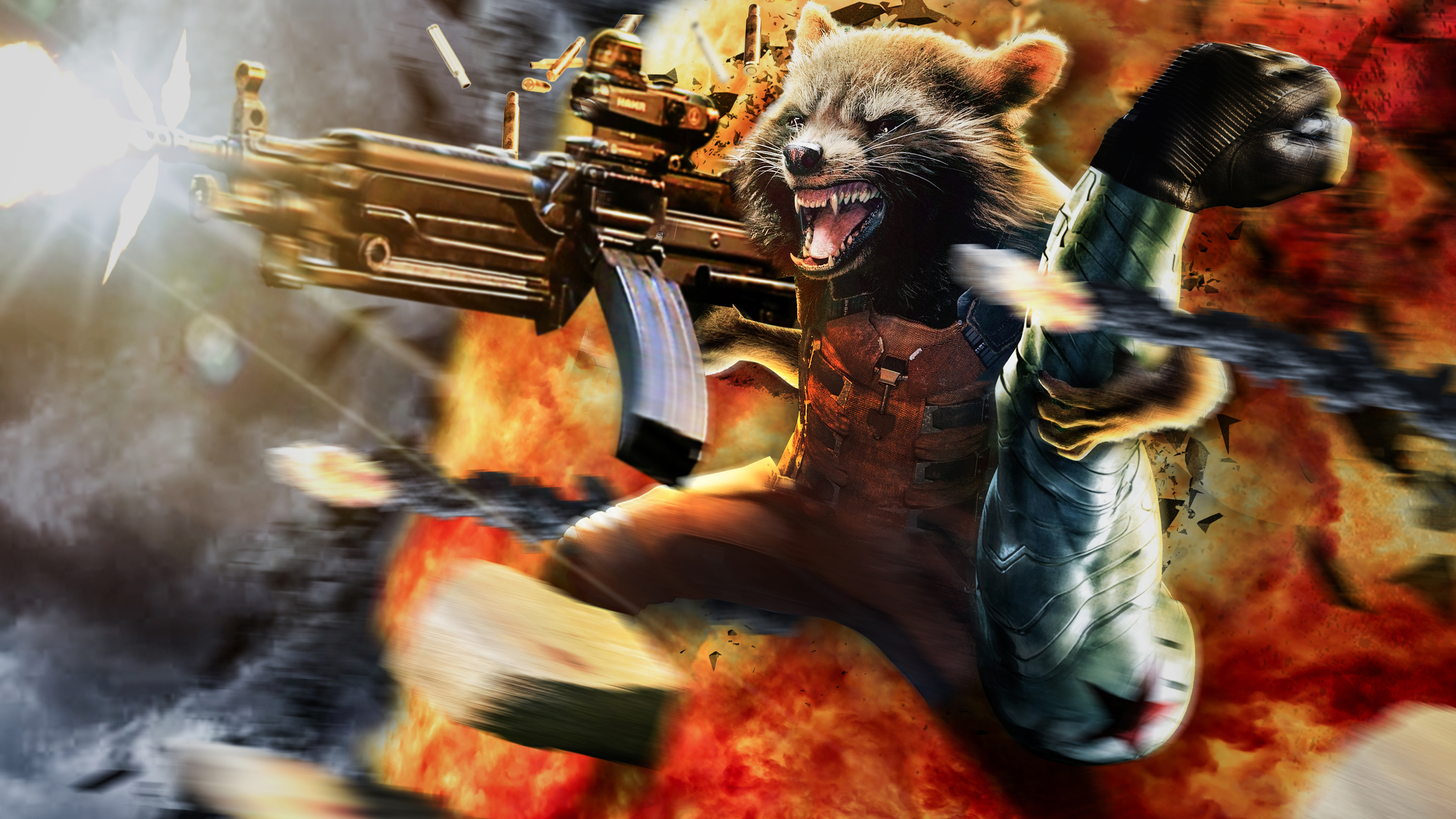 Rocket Raccoon 4k 5k Wallpapers - Rocket Raccoon - HD Wallpaper 