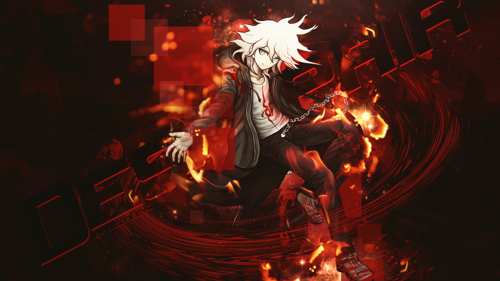 Nagito Komaeda Fanart - HD Wallpaper 