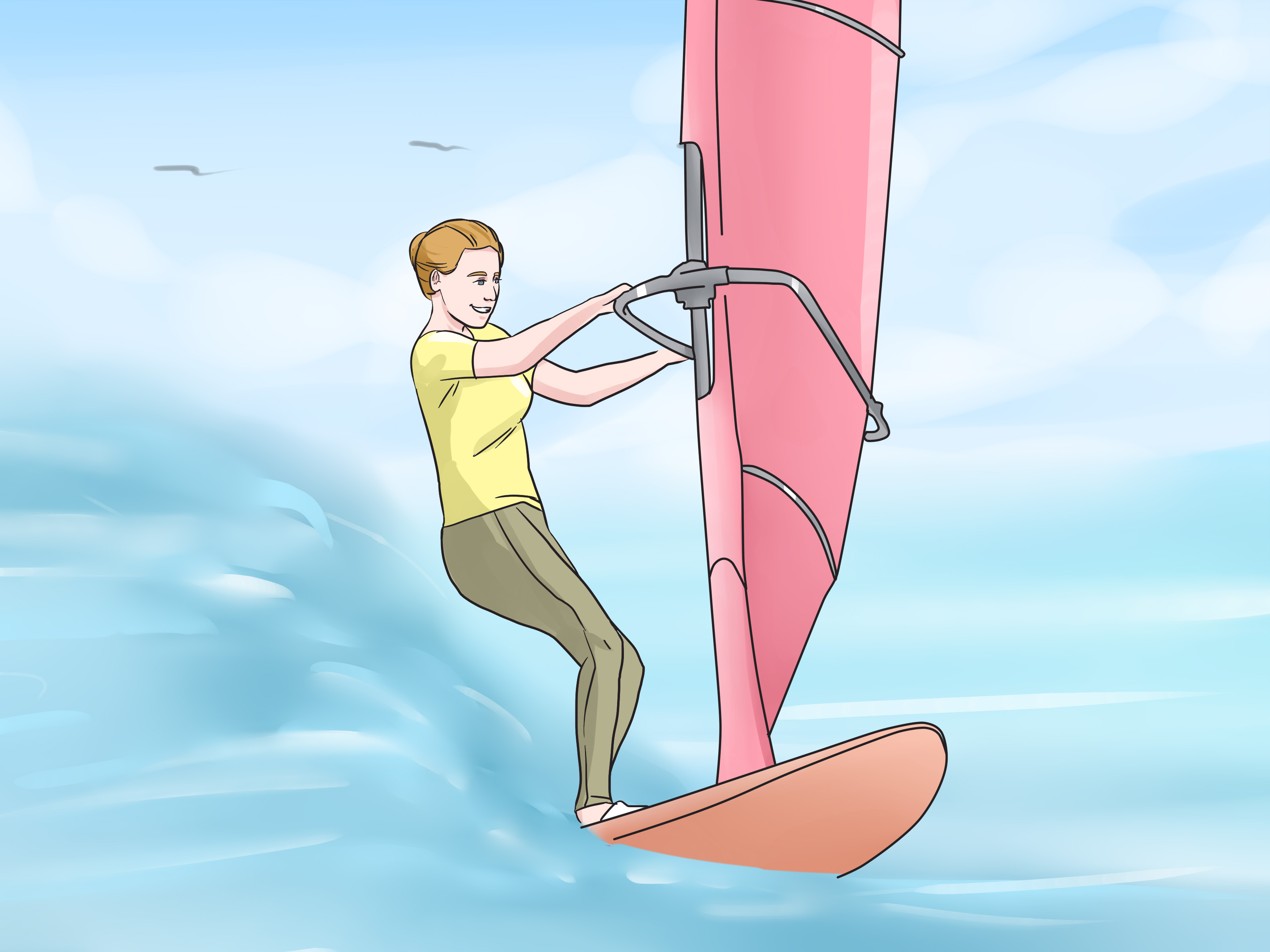 Image Titled Learn Basic Windsurfing Step - Vindsurfing Position - HD Wallpaper 