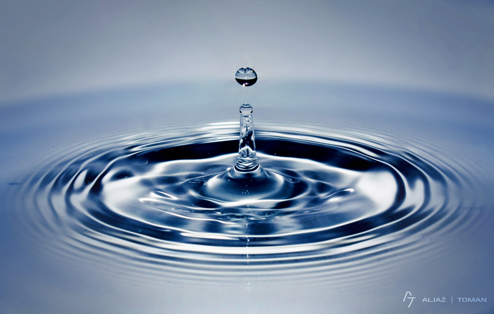 Water Drop With Ripples - HD Wallpaper 