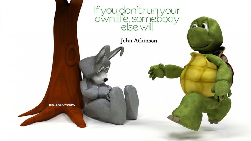 Run For Your Success Quotes Hd Wallpaper,1920x1080 - Hare And Tortoise Story 3d - HD Wallpaper 