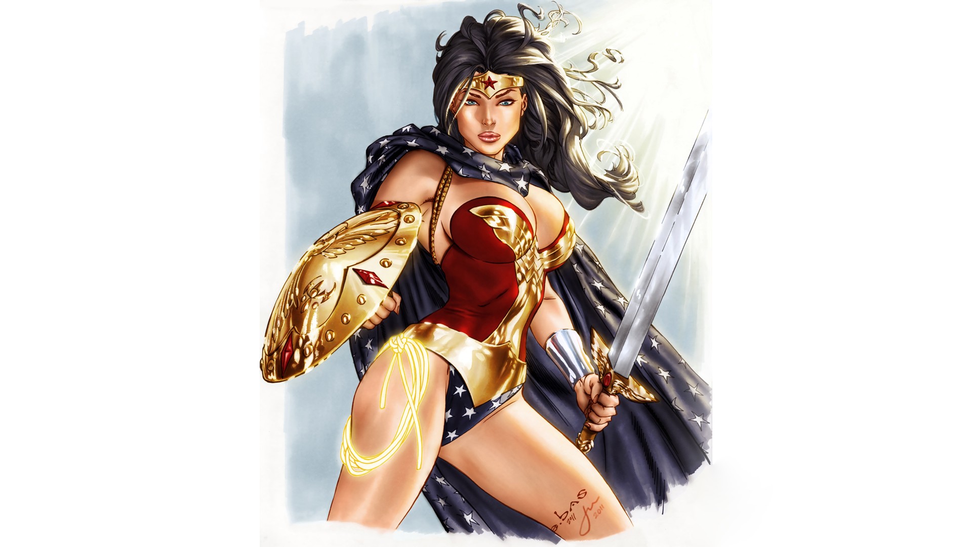 Wallpaper - Wonder Woman Large Breasts - HD Wallpaper 