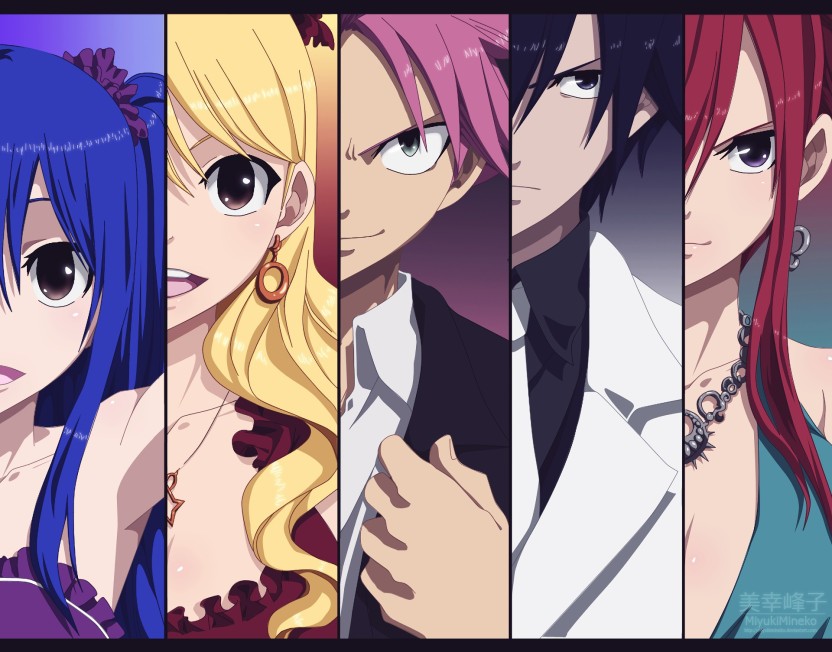Fairy Tail Lucy Wendy And Erza - HD Wallpaper 