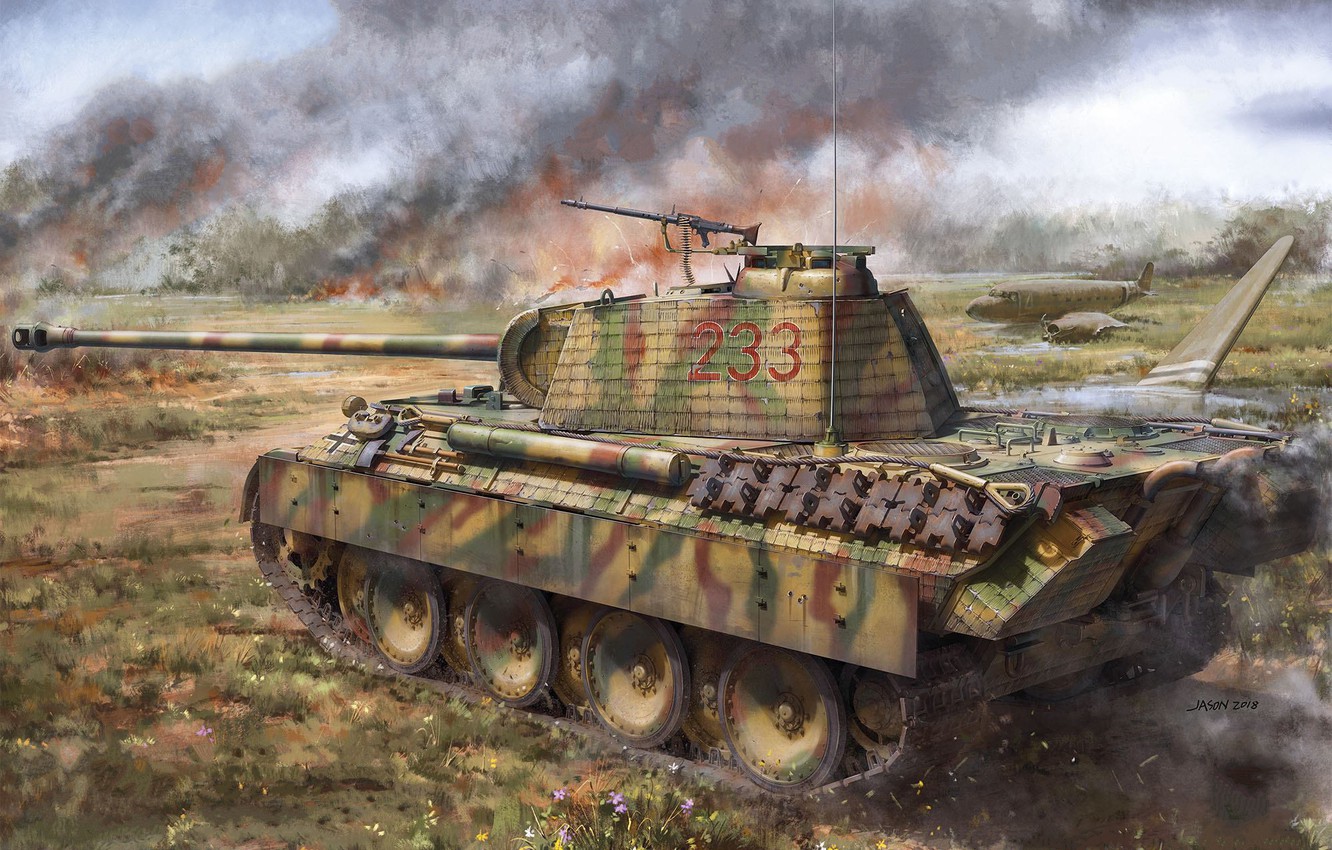 Photo Wallpaper Panther, Tank, The Wehrmacht, Average, - Das Werk Panther 1 35 - HD Wallpaper 