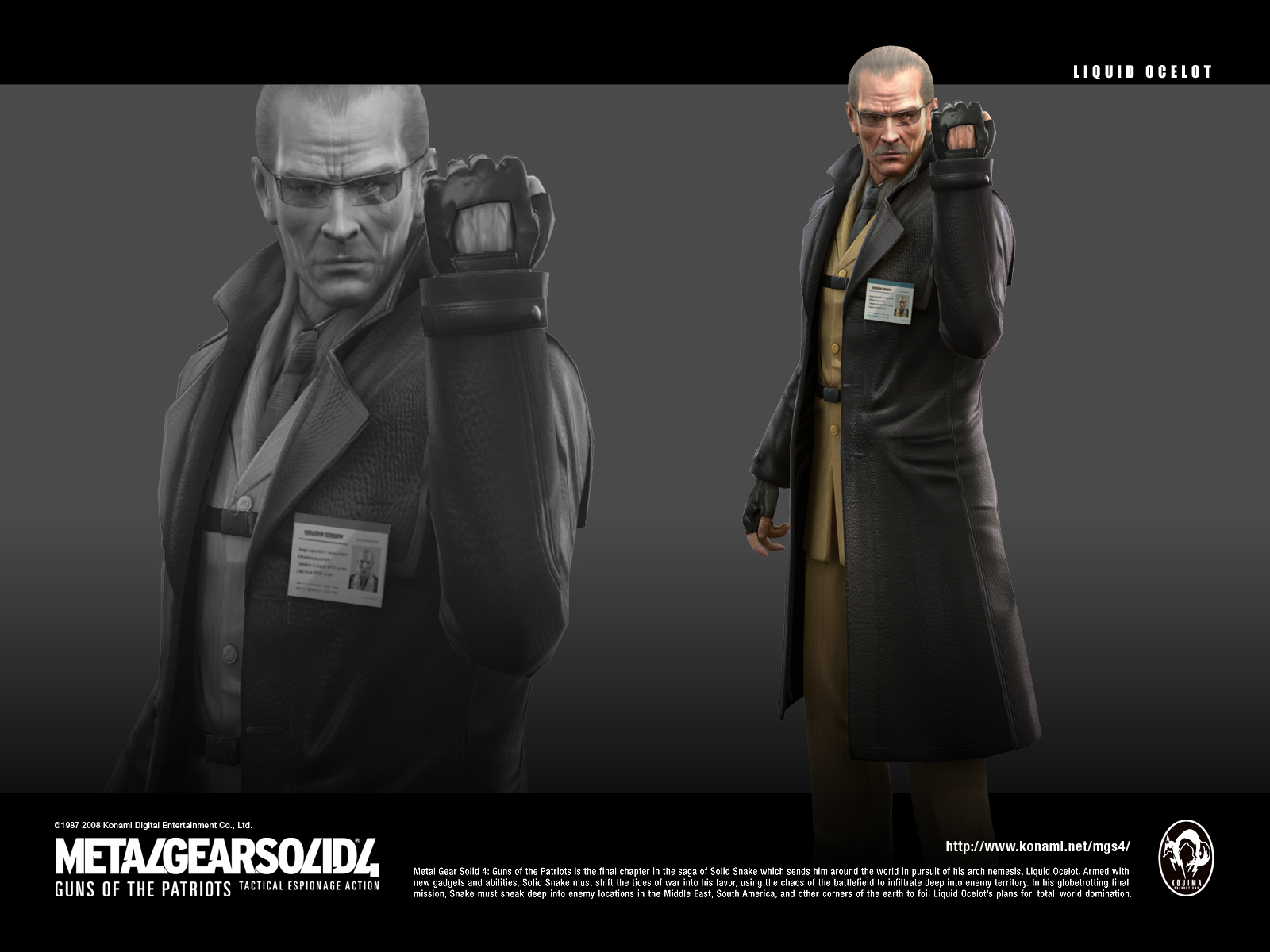 Liquid Ocelot Wallpaper - Metal Gear 4 Raiden - HD Wallpaper 