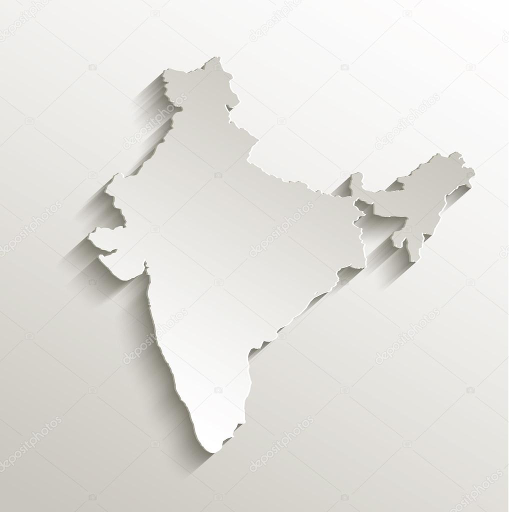 Outline Vector India Map - HD Wallpaper 