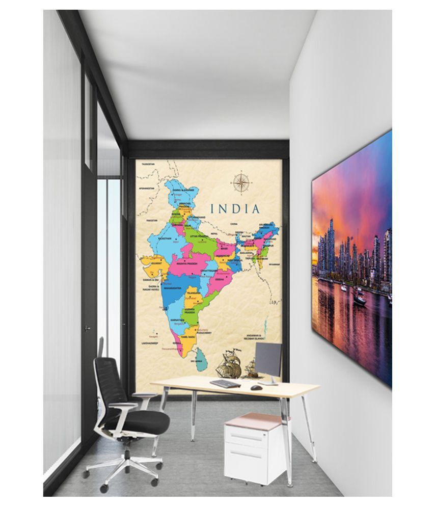 Corporate Office Cabin With Map - HD Wallpaper 