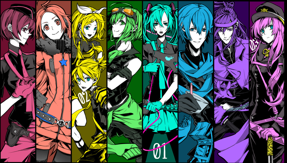 Kaito, Gumi, Vocaloid, Kagamine Rin, Kamui Gakupo, - HD Wallpaper 