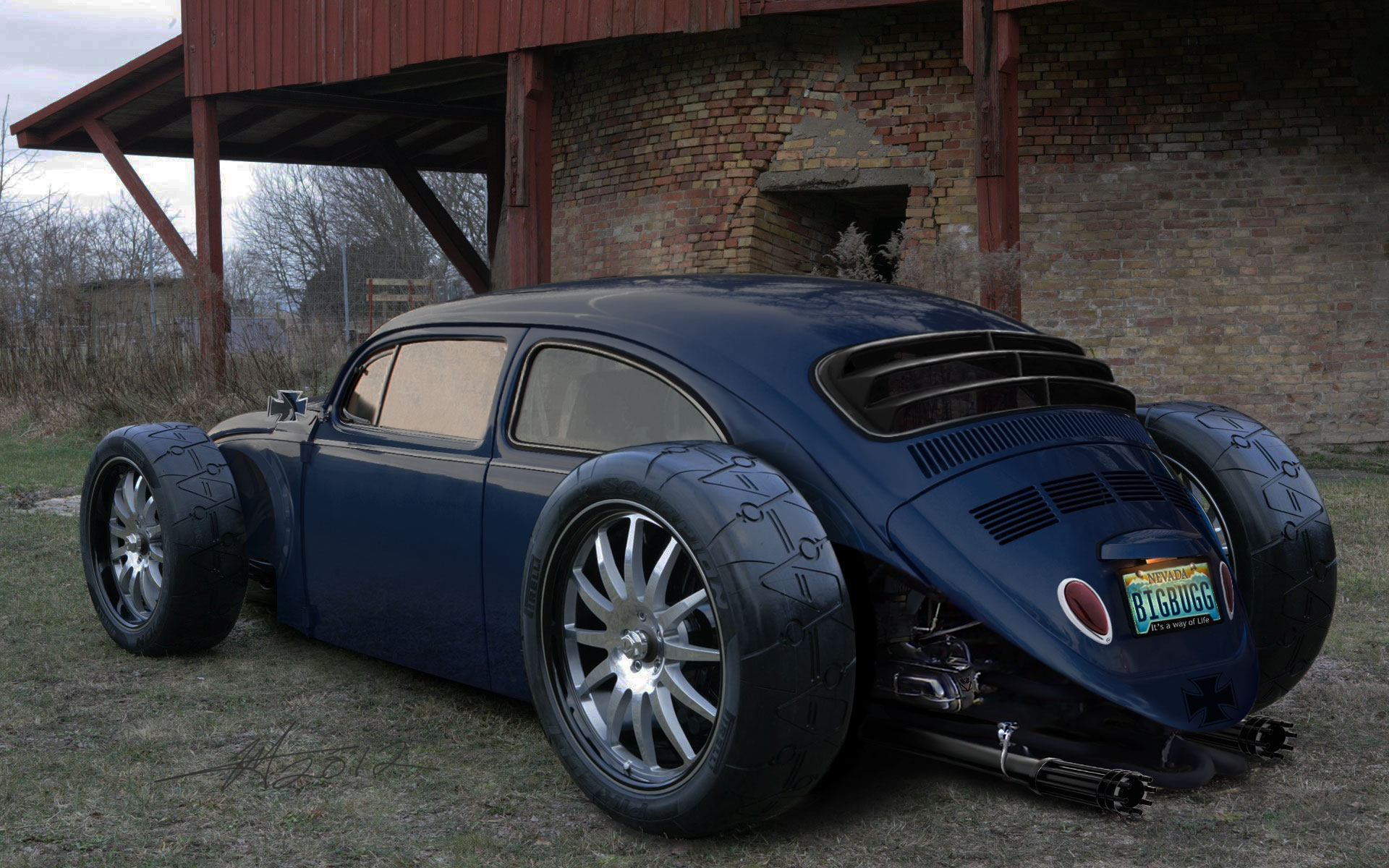Vosvos Sorunsalı - Vw Beetle Big Wheels - HD Wallpaper 