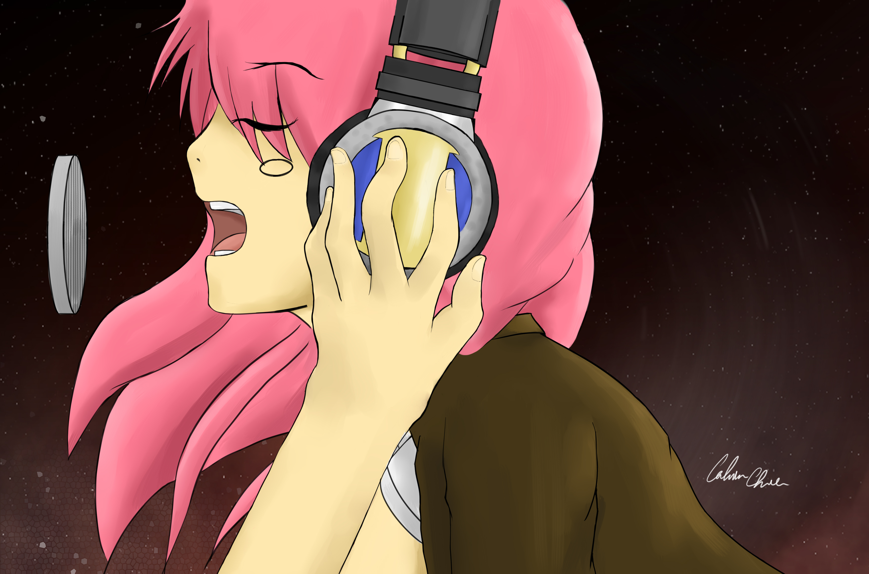 Headphone Girls, Vocaloid, Luka Megurine, Member Art - Cartoon - HD Wallpaper 