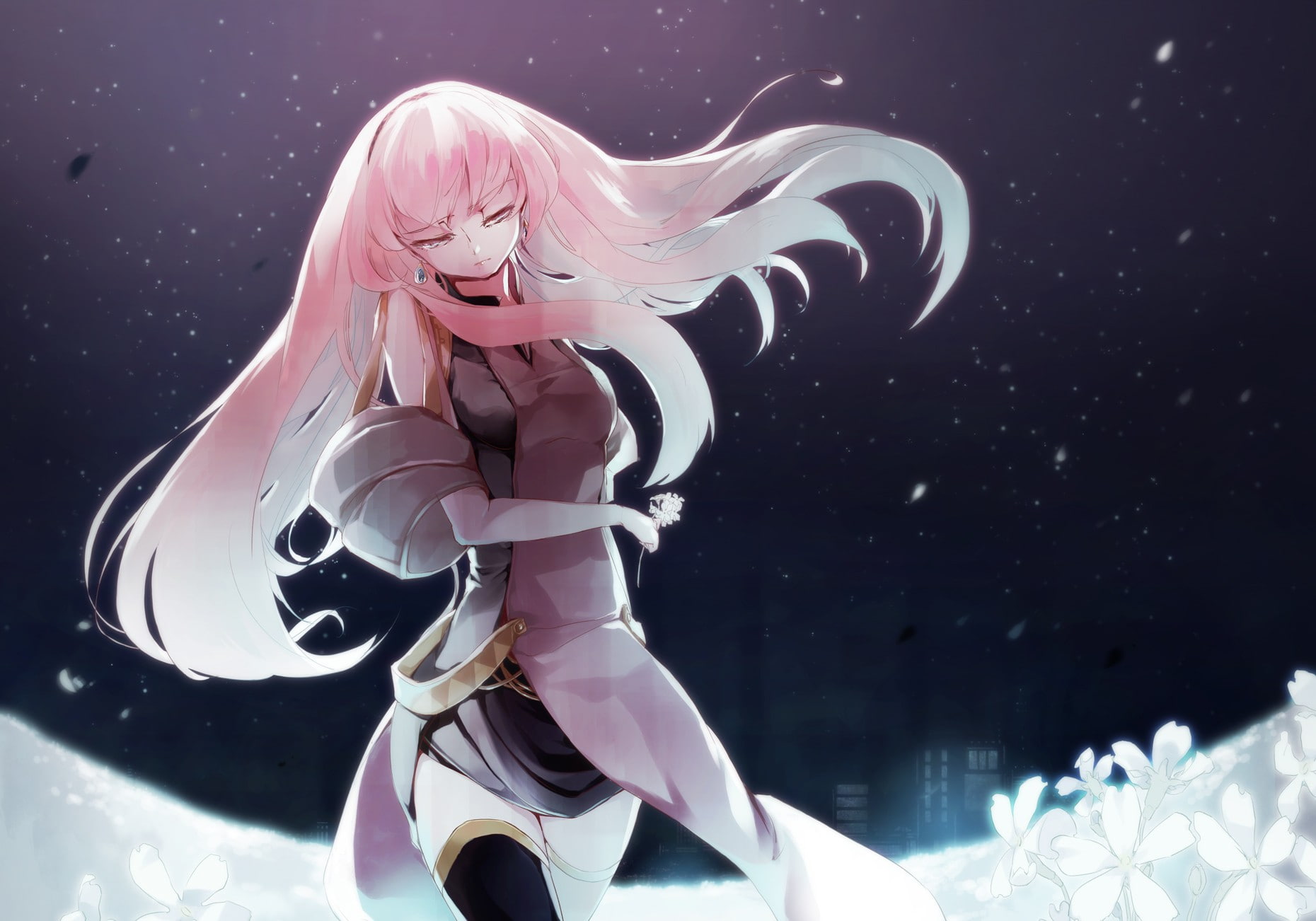 Anime Girl Pink Hair - HD Wallpaper 