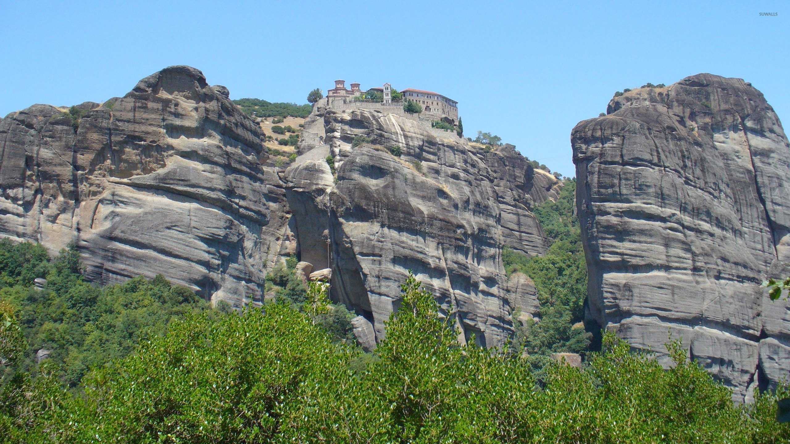 Meteora [2] Wallpaper 
 Data-src /w/full/4/4/d/87360 - Outcrop - HD Wallpaper 