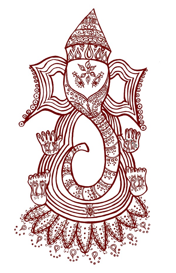 Henna Designs Drawings Elephant - Henna Designs Drawing - HD Wallpaper 