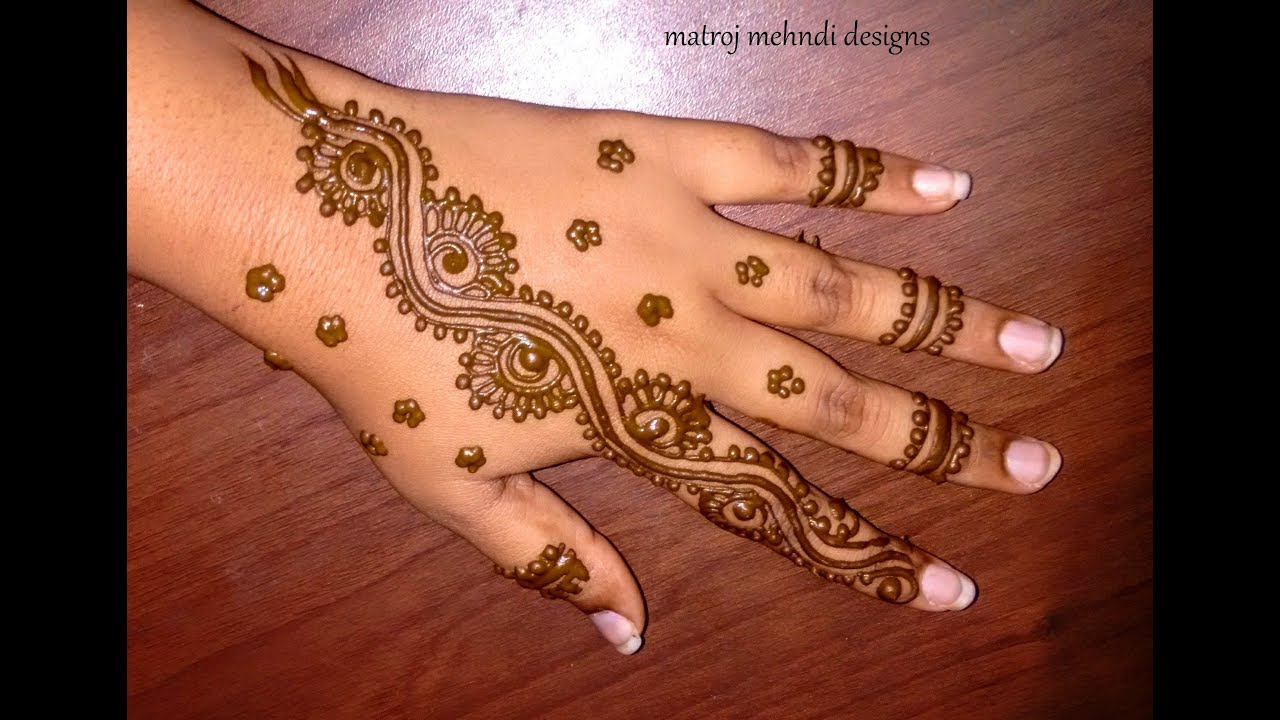 Easy Mehndi Ke Design - Simple Easy And Quick Mehndi Design - HD Wallpaper 