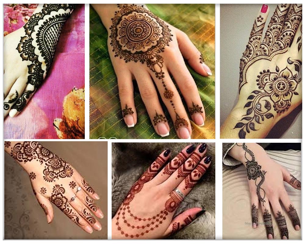 Necklace Mehndi Designs - Circle Mehndi Designs Easy - HD Wallpaper 