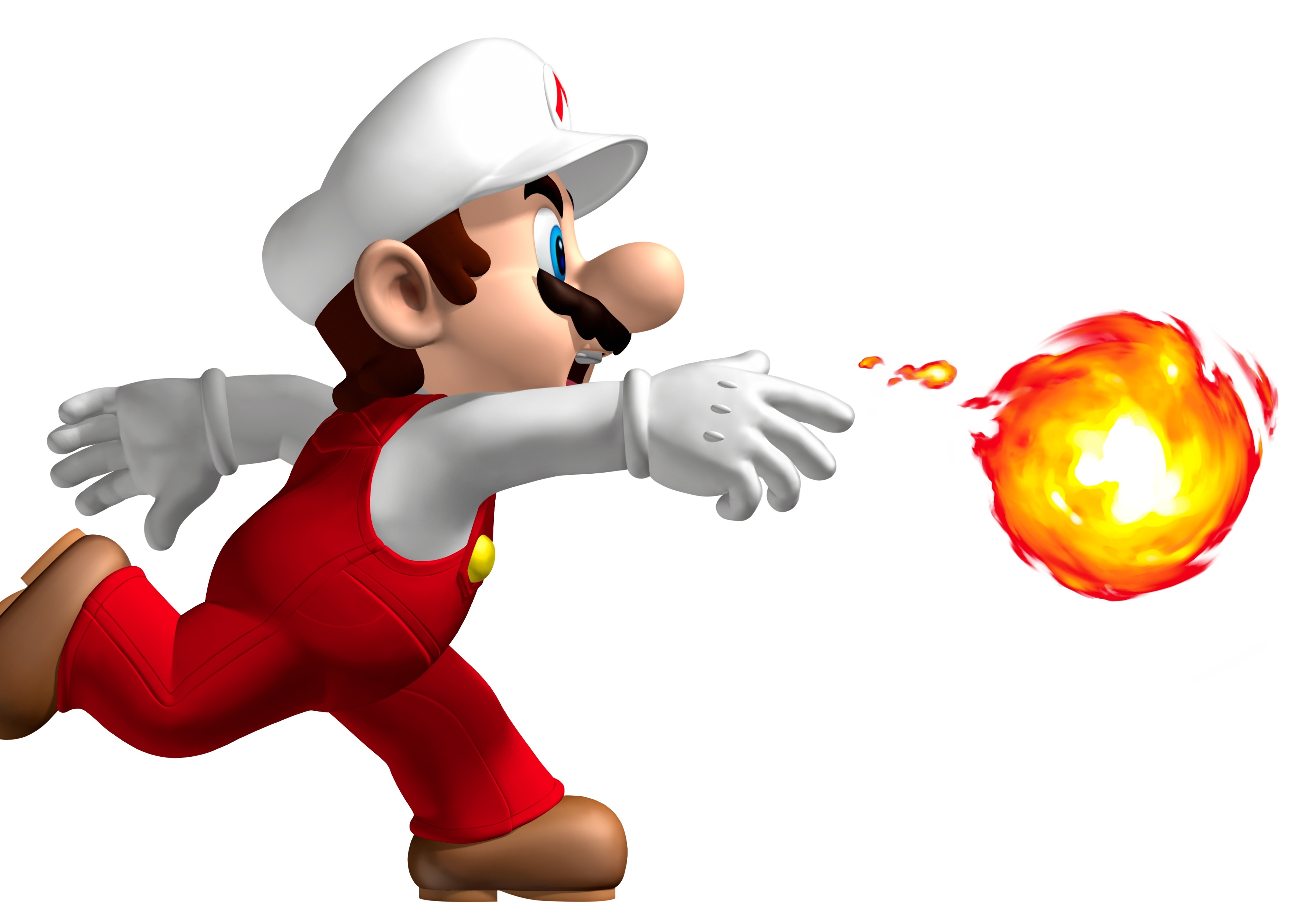 Mario Fire Power Up - HD Wallpaper 