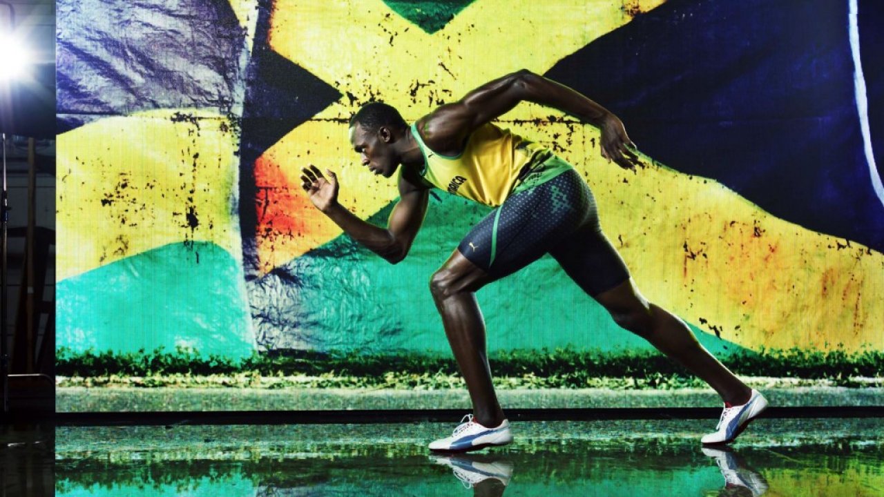 Jamaican Flag And Usain Bolt - HD Wallpaper 