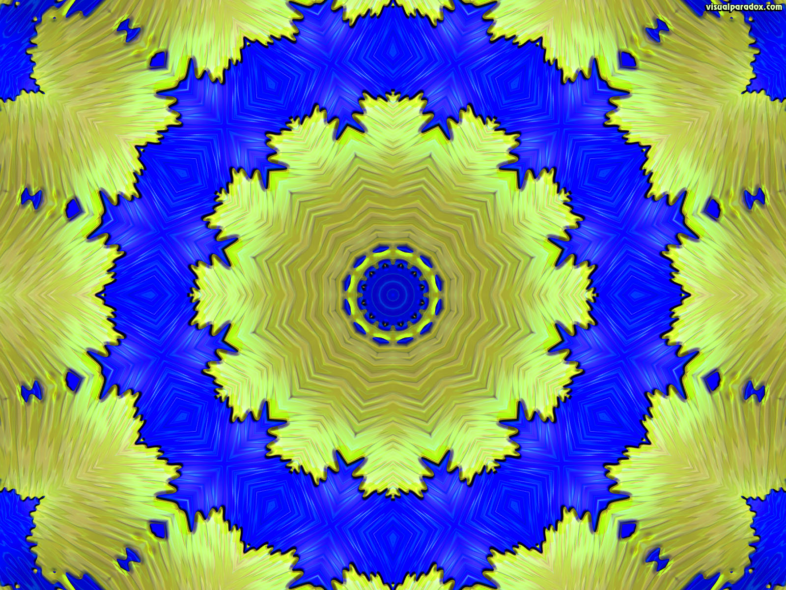 Blue, Yellow, Kaleidoscope, Optical, Illusion, Animated, - Animated Optical Illusions - HD Wallpaper 