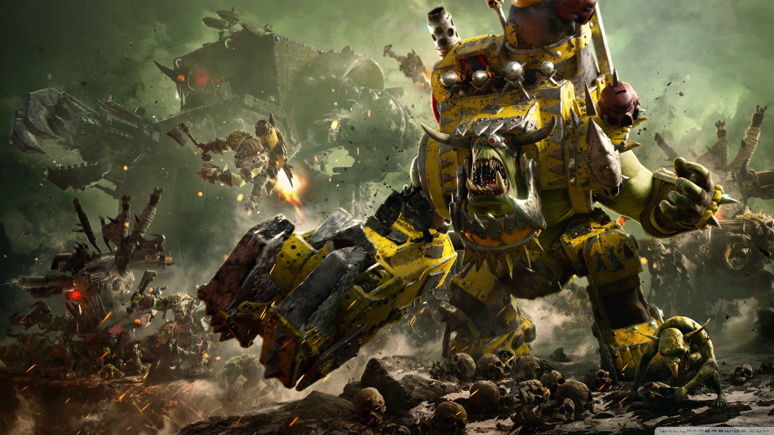 2560x1440, Warhammer Hd Wallpaper - Orks Warhammer 40k Art - HD Wallpaper 