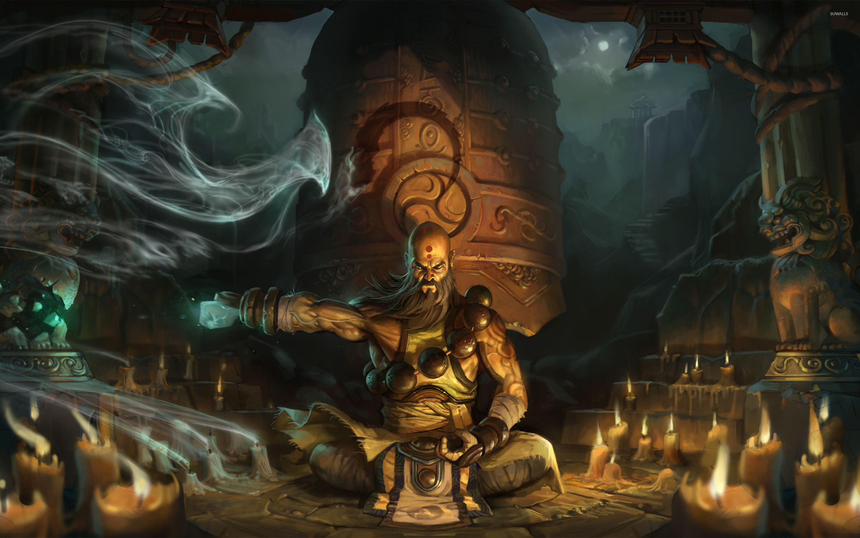 Diablo 3 Monk Meditating - HD Wallpaper 