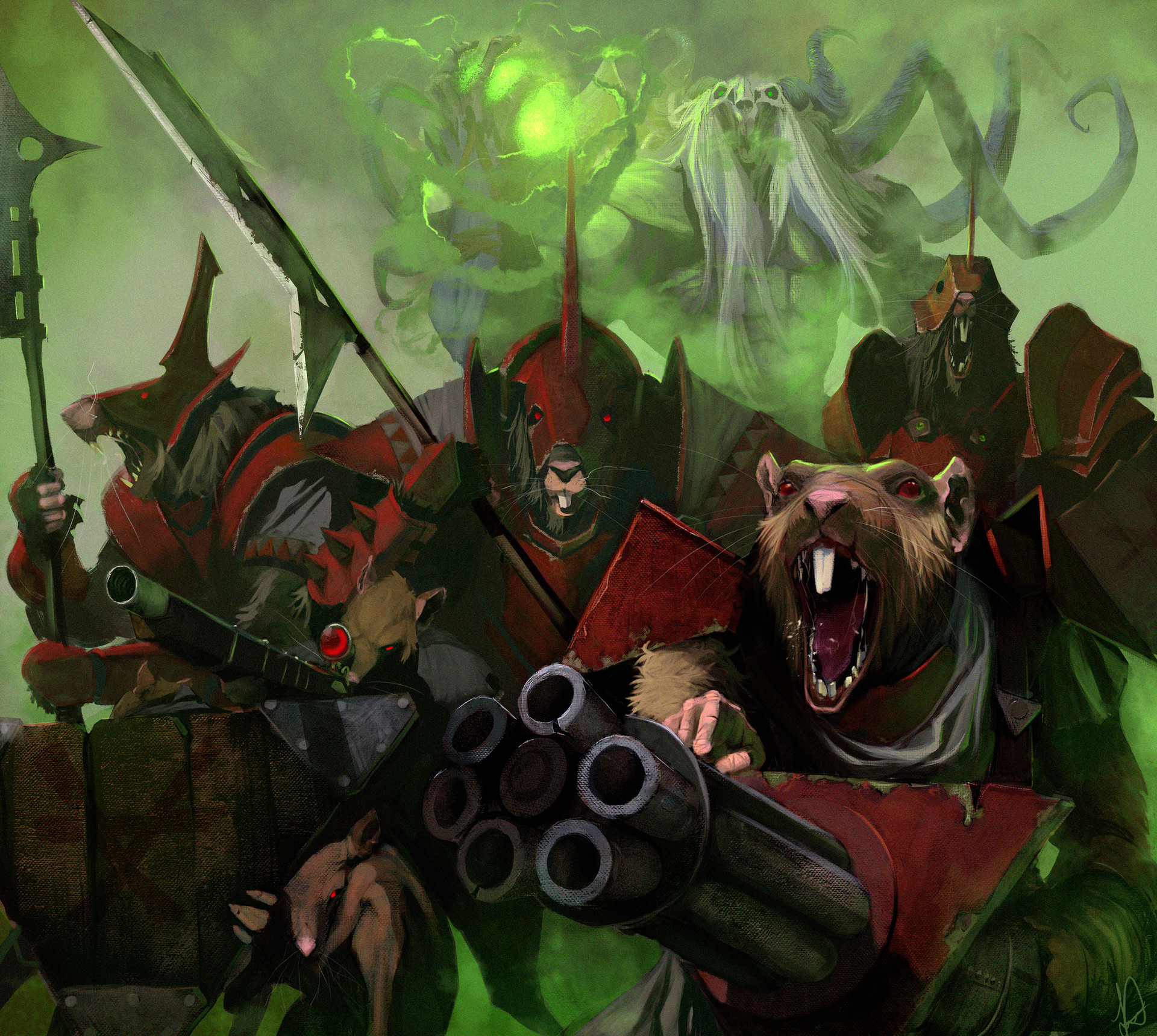 Concept Art Warhammer Skaven - HD Wallpaper 