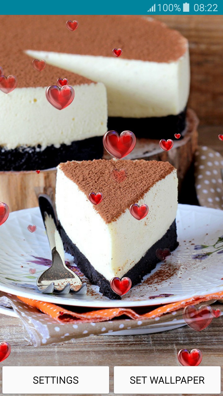 Live Wallpapers Cheesecake - Chocolate Cake - HD Wallpaper 