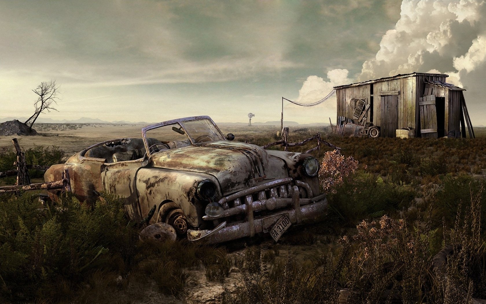 Rusty Old Car - HD Wallpaper 