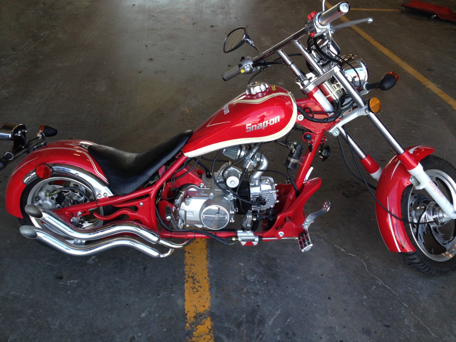 Chopper Motorbike Custom Bike Motorcycle Hot Rod Rods - Snap On 125cc Mini Chopper - HD Wallpaper 