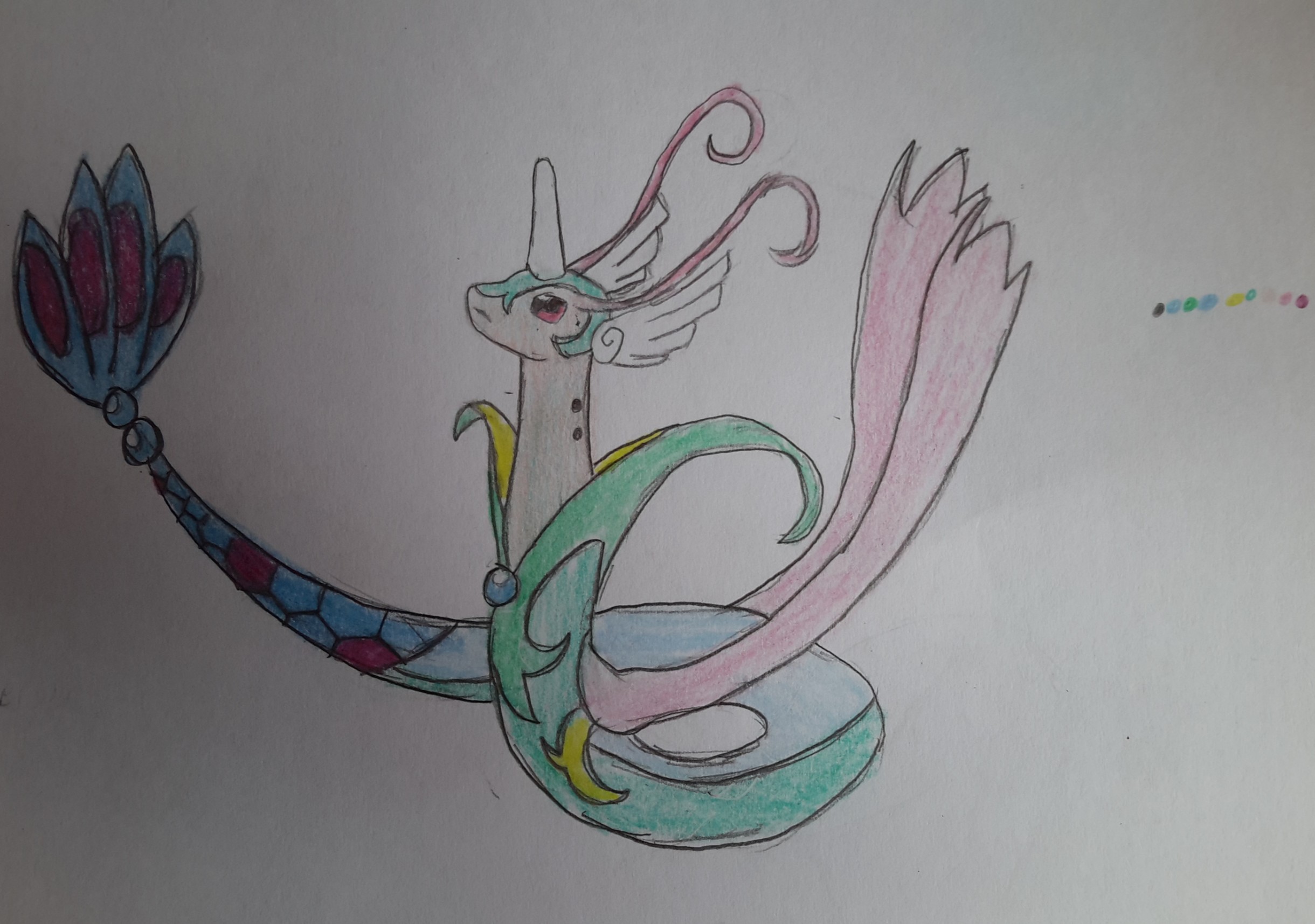 Dragonair, Milotic And Serperior
i Made Another - Sketch - HD Wallpaper 