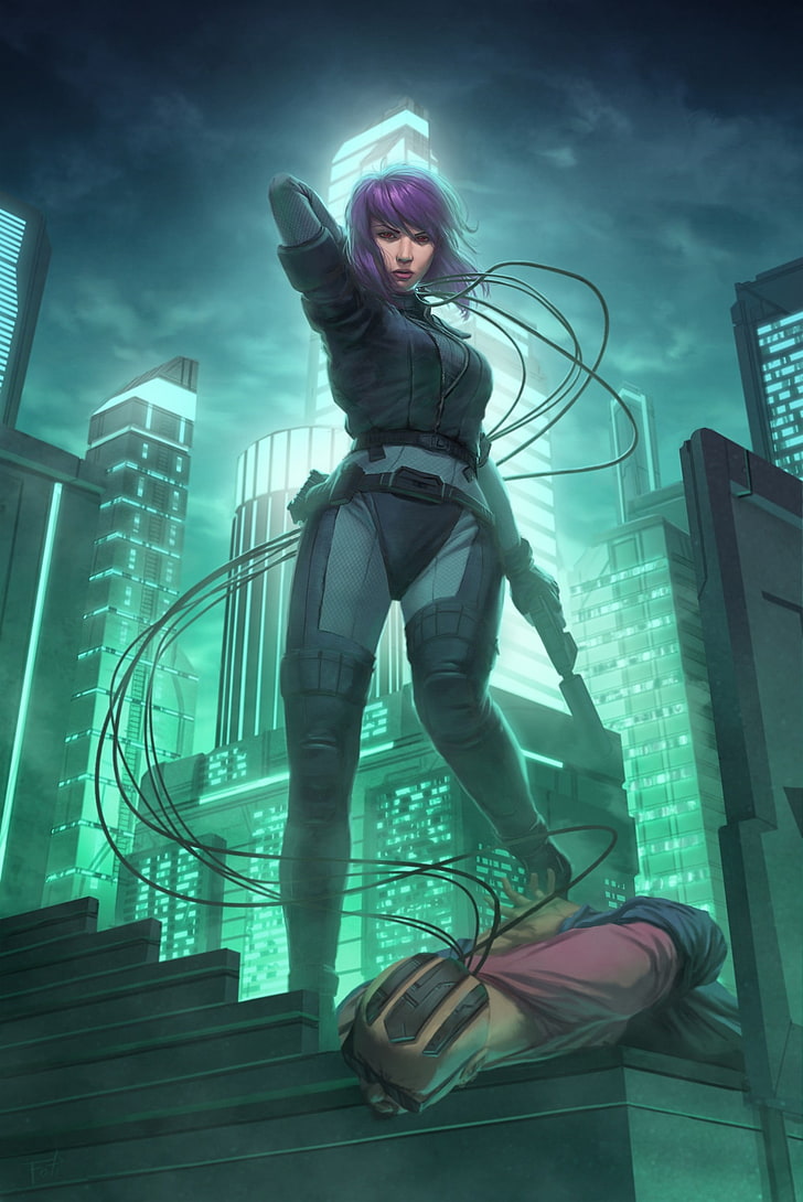 Ghost In The Shell Character, Kusanagi Motoko, Cyborg, - Motoko Kusanagi Fan Art - HD Wallpaper 