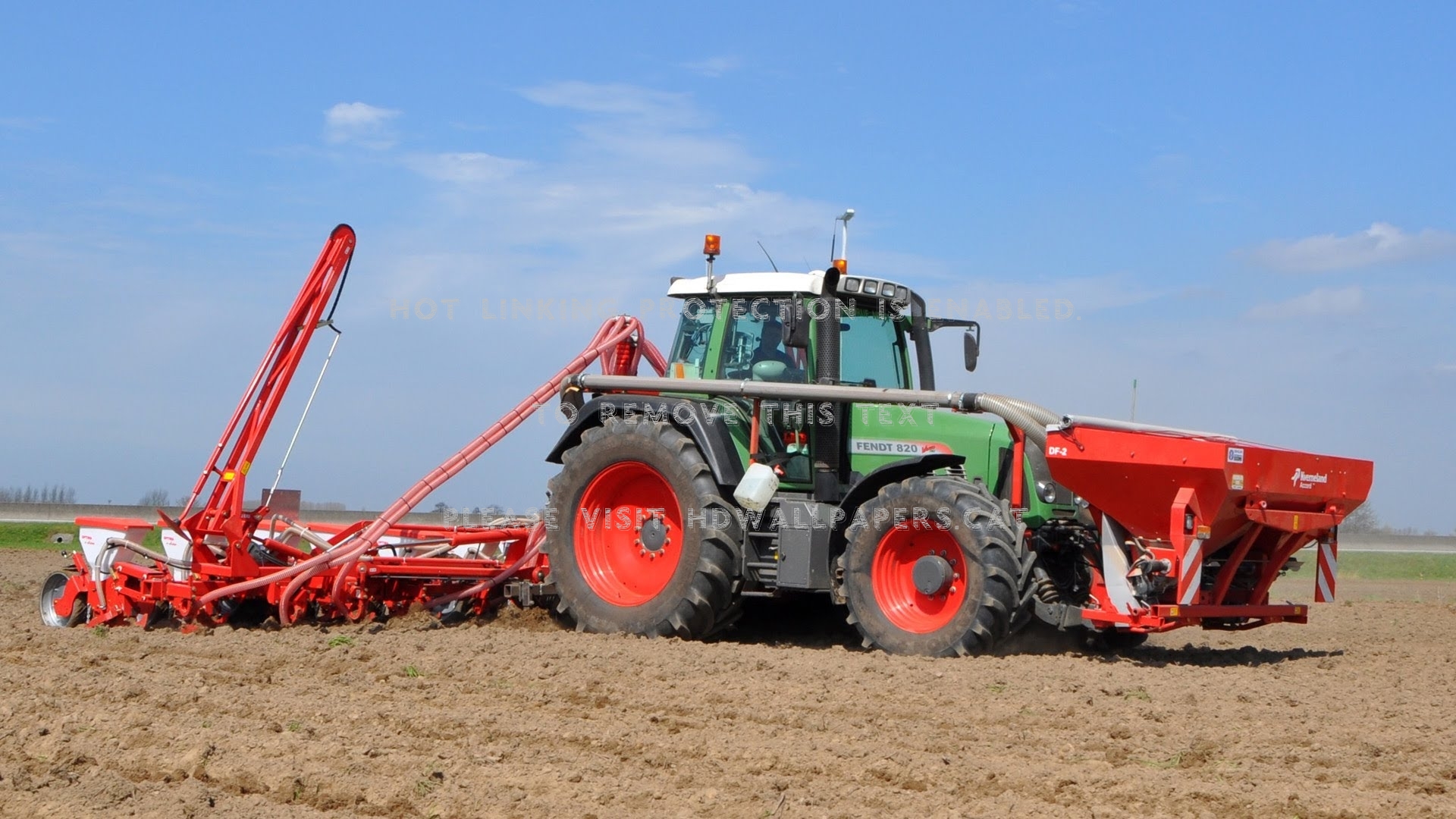Fendt 820 & Kverneland Accord 12 Tractor - Plough - HD Wallpaper 