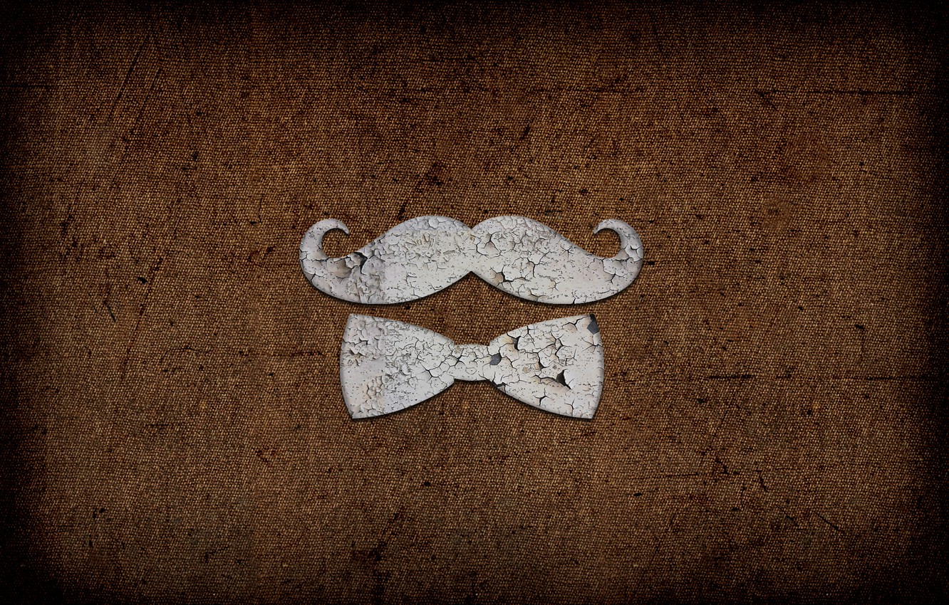 Photo Wallpaper Butterfly, Mustache, Metal, Texture, - Wood - HD Wallpaper 