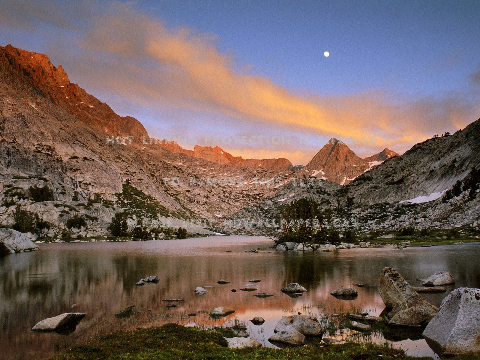 Por Do Sol Em California Lago Ceu Montanhas - High Resolution John Muir Trail - HD Wallpaper 