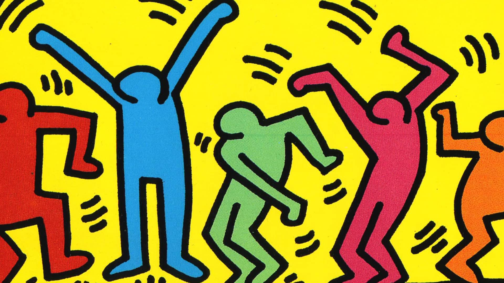 Keith Haring Paintings Hd Wallpaper And His Inspirational - Kids Keith Haring Art - HD Wallpaper 