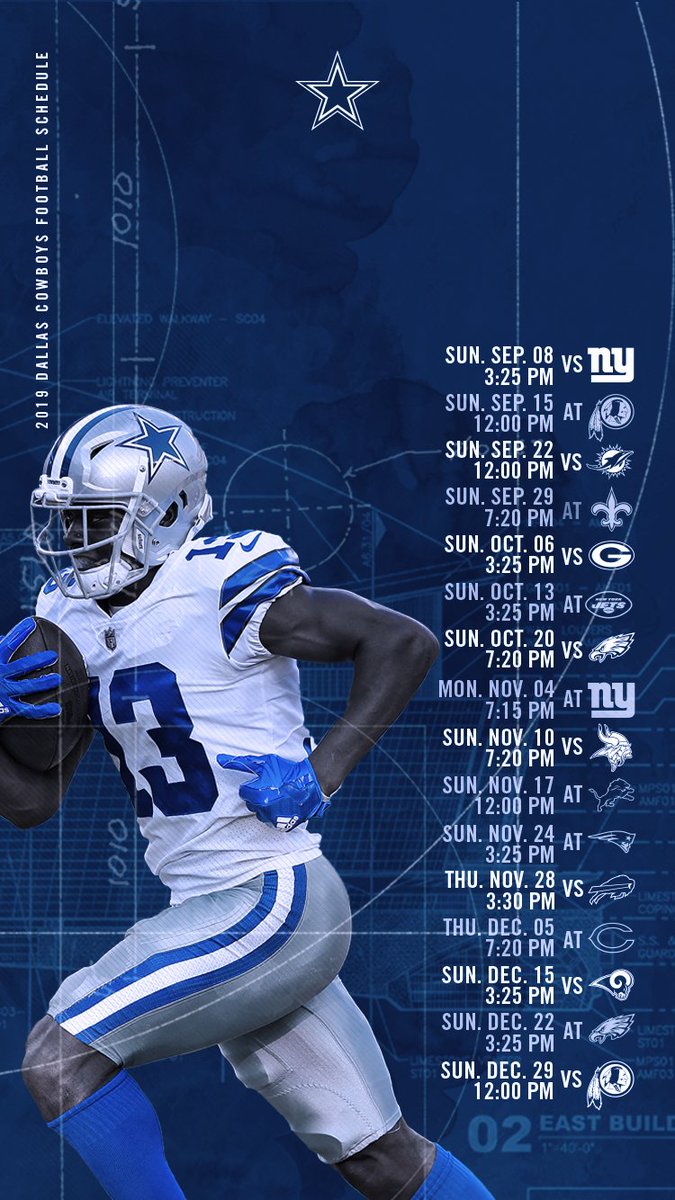 Dallas Cowboys Schedule 2019 - HD Wallpaper 
