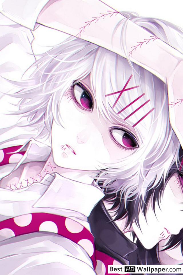 Black Hair And White Hair Juuzou - HD Wallpaper 