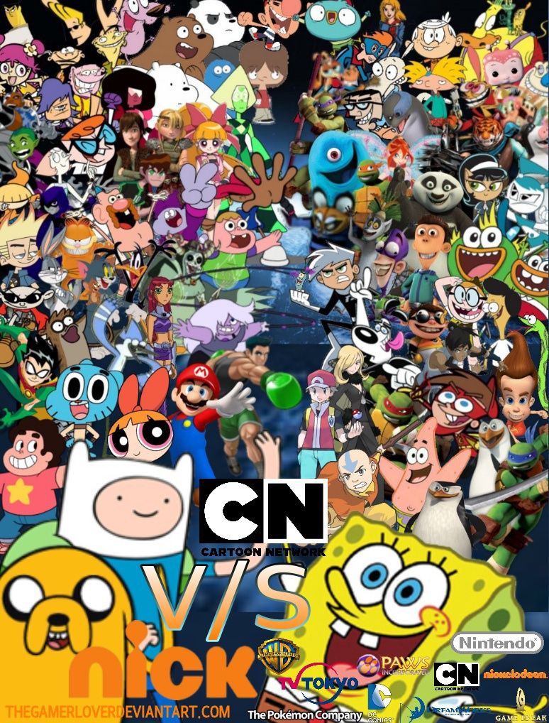 Nickelodeon And Cartoon Network Characters - HD Wallpaper 