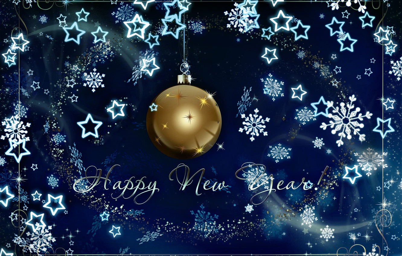 Photo Wallpaper Winter, Snowflakes, Background, Ball, - Christmas Ornament - HD Wallpaper 