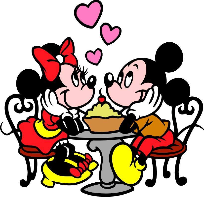 Red Minnie Mouse Wallpaper - Minnie Und Mickey Dinner - HD Wallpaper 