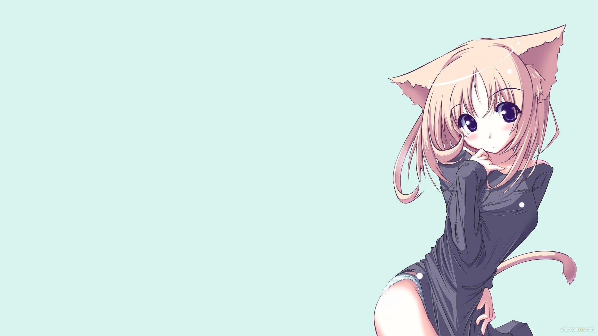 Cute Anime Cat Girl 
 Data-src /w/full/9/b/0/48395 - Anime Girl Wallpaper Pc - HD Wallpaper 