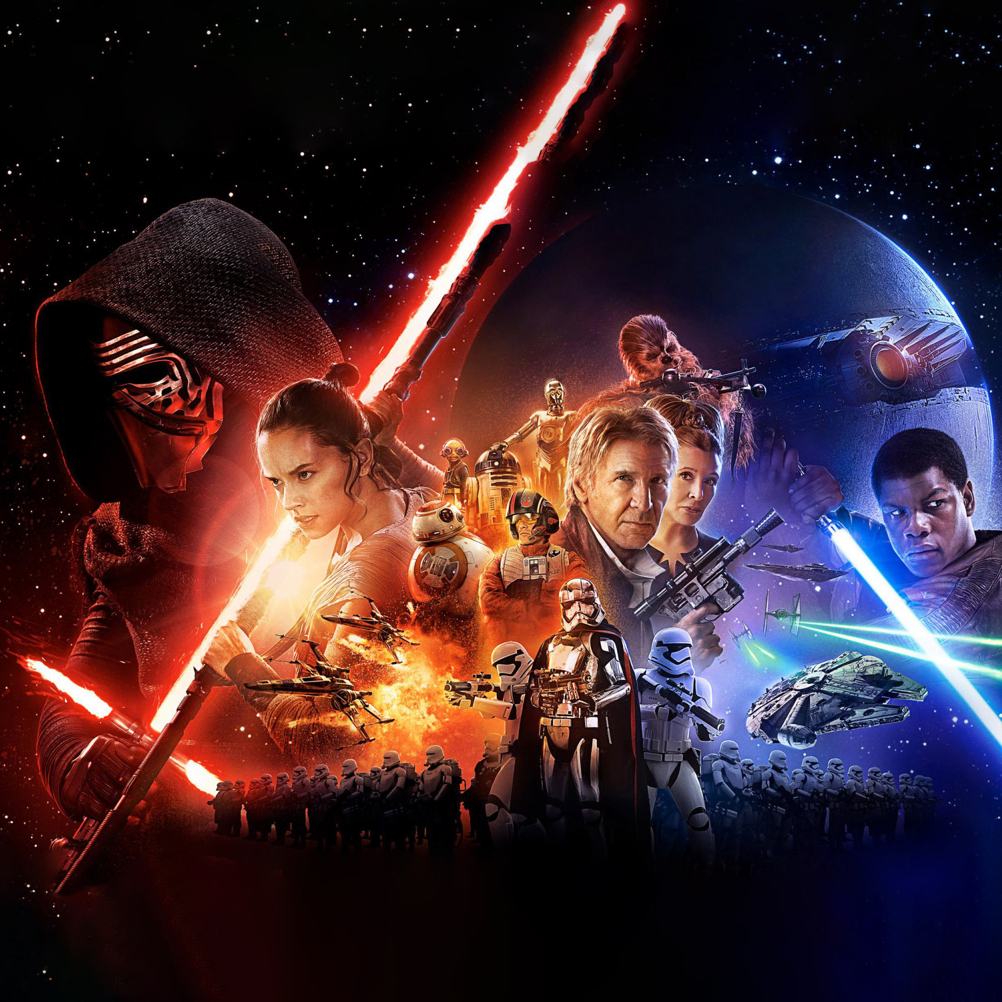 Star Wars The Force Awakens Wallpaper - Star Wars Poster Horizontal - HD Wallpaper 