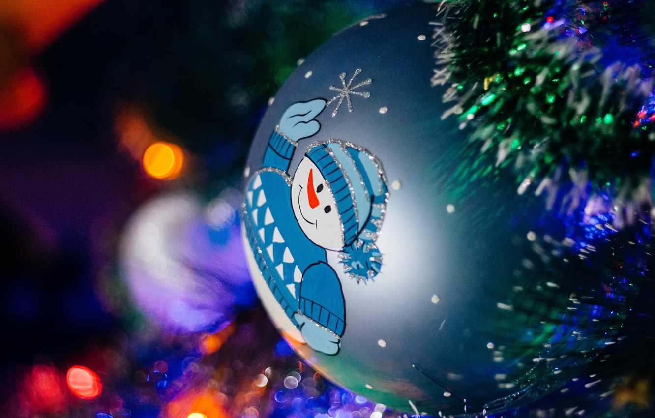 Photo Wallpaper Decoration, Branches, The Dark Background, - Новый Год - HD Wallpaper 