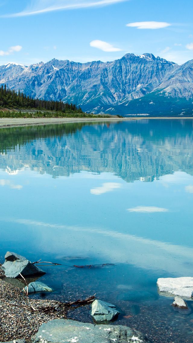 Canada, 5k, 4k Wallpaper, Kluane Lake, Yukon, Landscape, - Canada Wallpaper  Iphone X - 640x1138 Wallpaper 