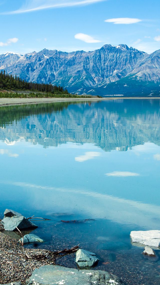 Canada, 5k, 4k Wallpaper, Kluane Lake, Yukon, Landscape, - Canada Wallpaper Iphone X - HD Wallpaper 