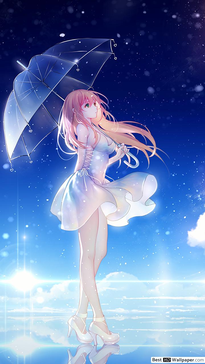 Beautiful Anime Girl Wallpaper Phone - HD Wallpaper 