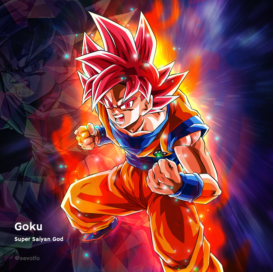 Cool Anime Wallpapers - Dragon Ball Super Saiyan God - HD Wallpaper 