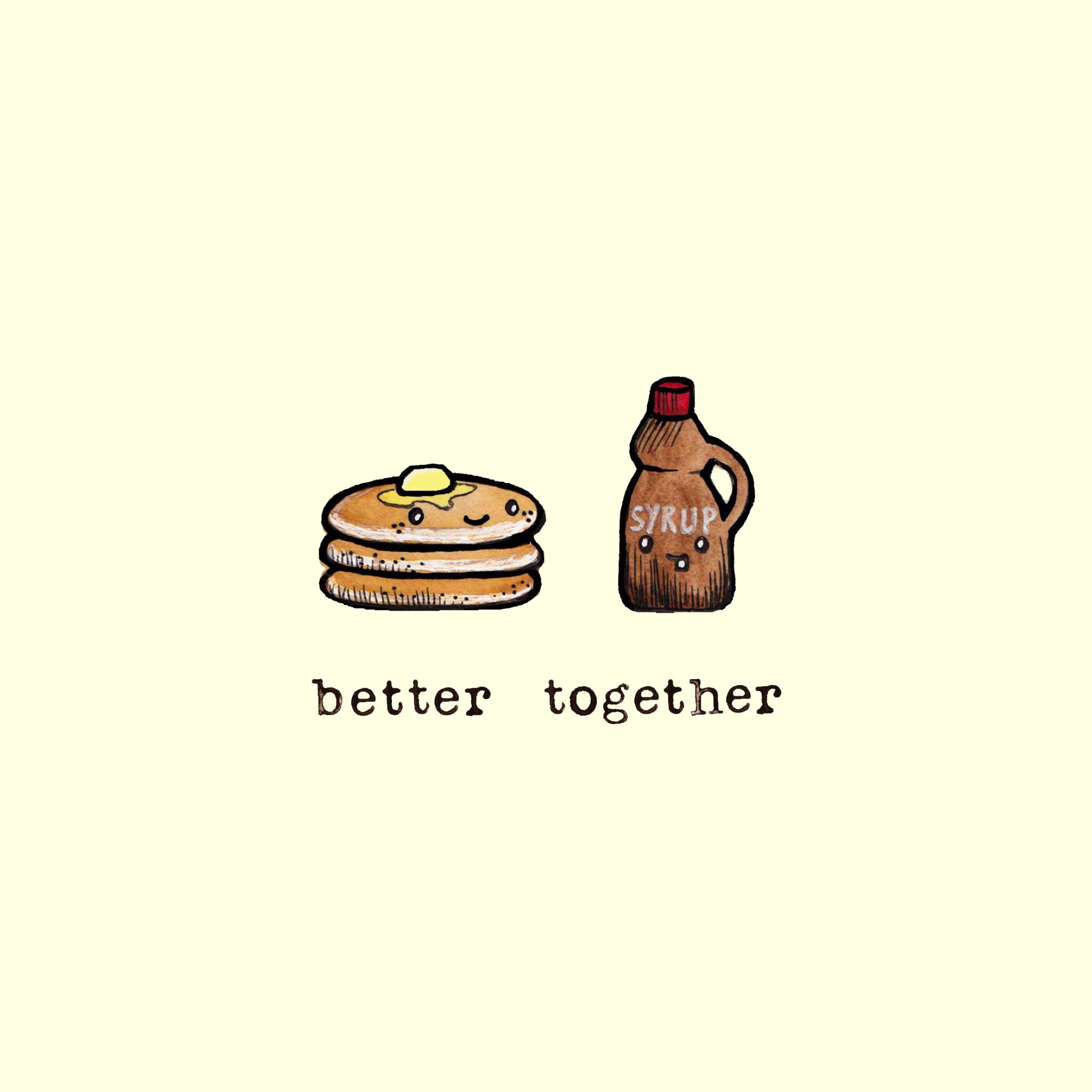 2048x2048, Cute Cartoon Wallpapers, Food Wallpaper, - Better Together  Backgrounds Cartoon - 2048x2048 Wallpaper 