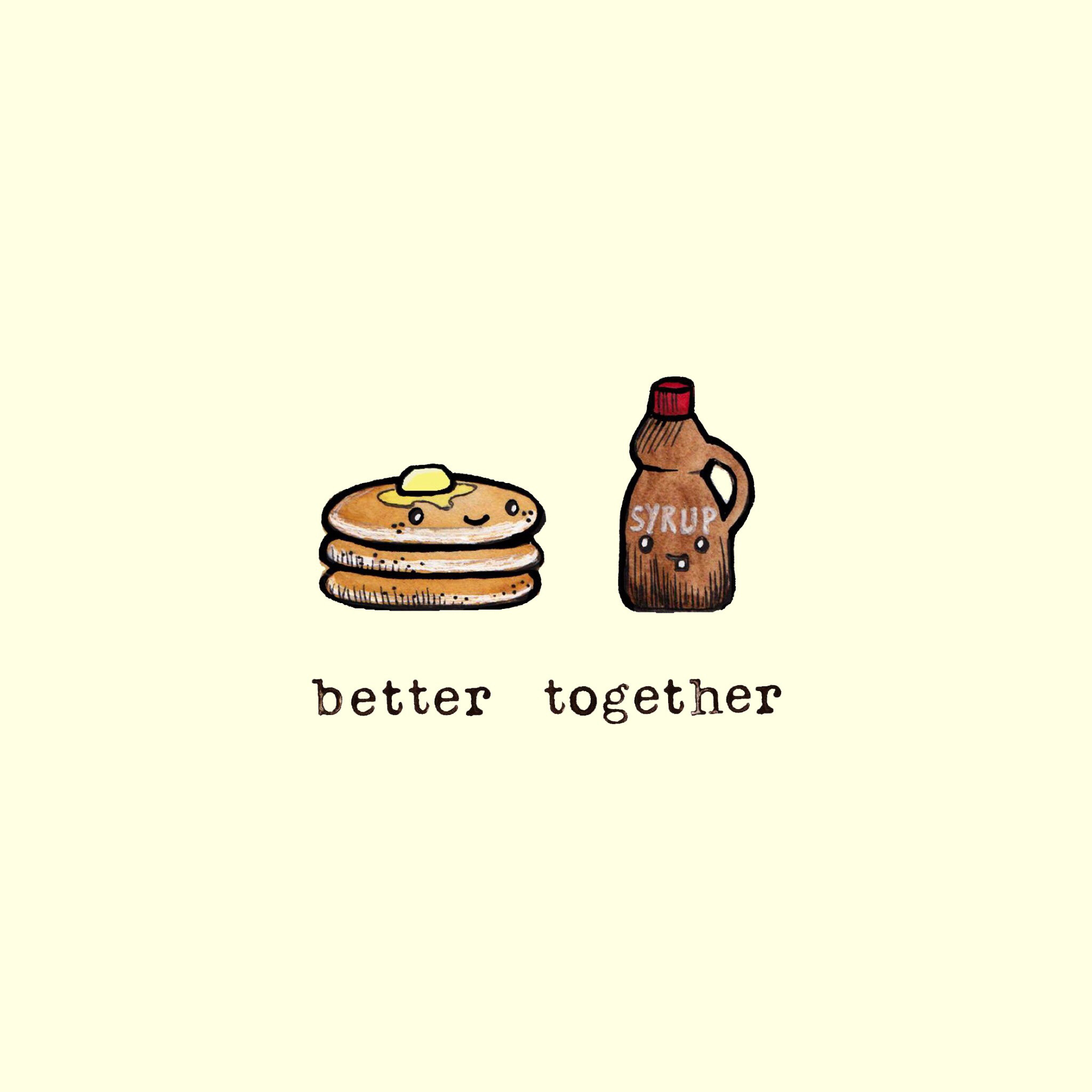 2048x2048, Cute Cartoon Wallpapers, Food Wallpaper, - Better Together Backgrounds Cartoon - HD Wallpaper 